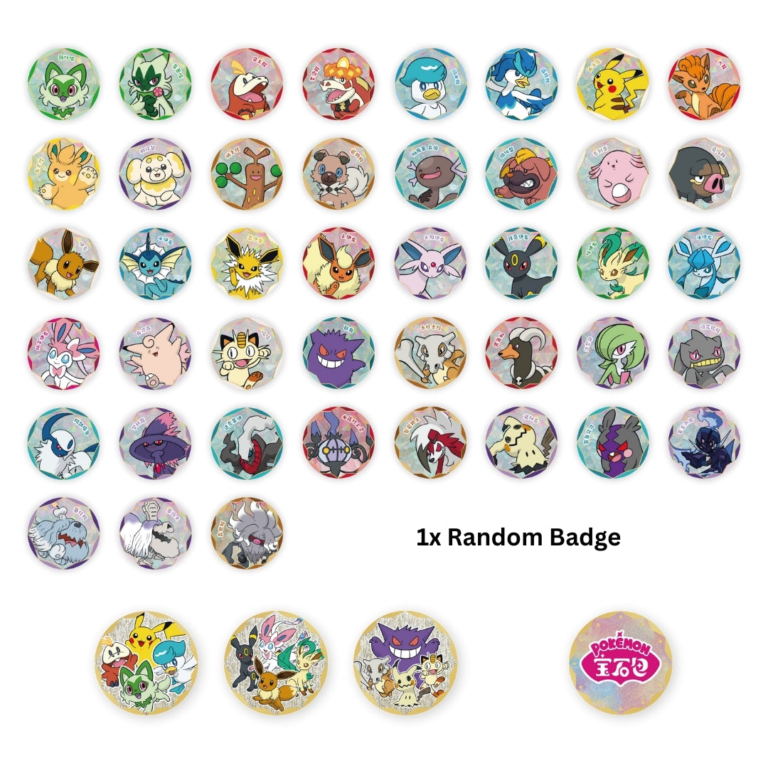 Pokémon Gem Pack Badge Set Simplified Chinese Box (Pre-Order)