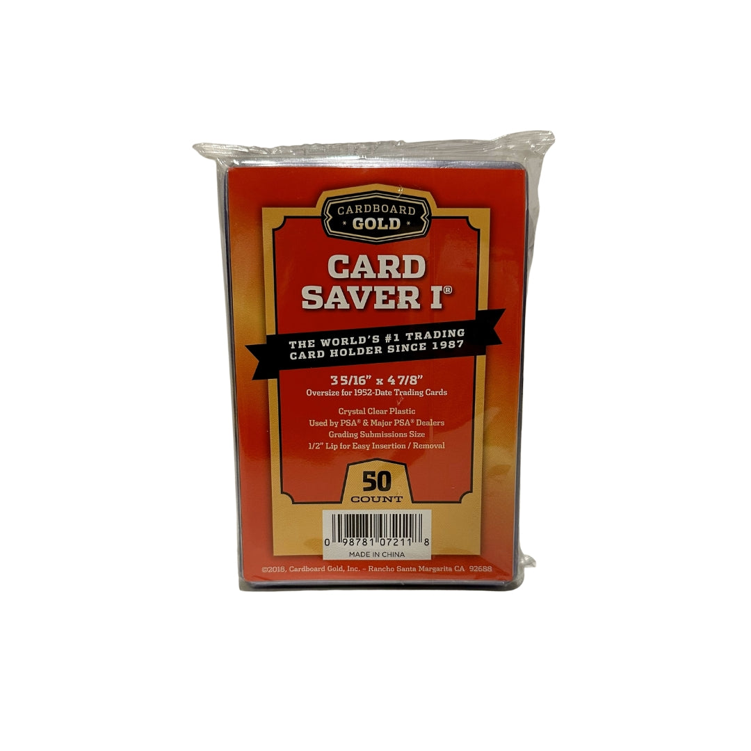 Cardboard Gold Card Saver 1 Semi Rigid Holders (50 Pack)