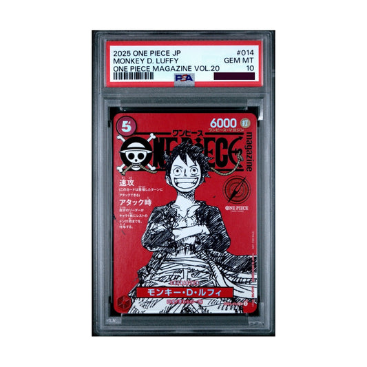 PSA 10 2025 One Piece JP Monkey D. Luffy One Piece Magazine Vol. 20